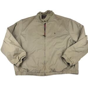 Vintage Polo Ralph Lauren Khaki Harrington Jacket XL